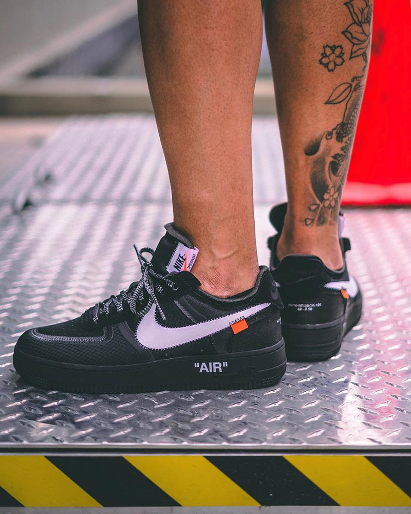 off white air force 1 white on feet